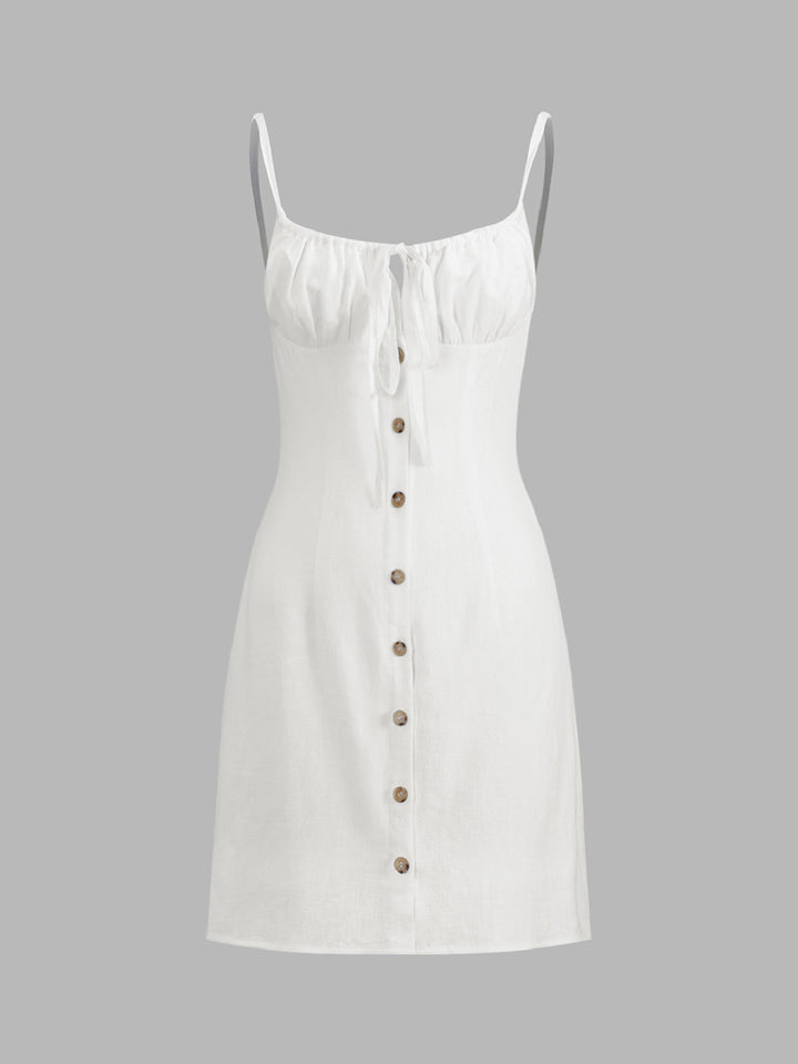 Darling Leinen Einfaches Minikleid