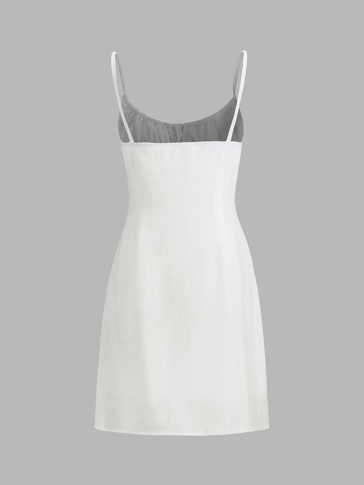 Darling Leinen Einfaches Minikleid
