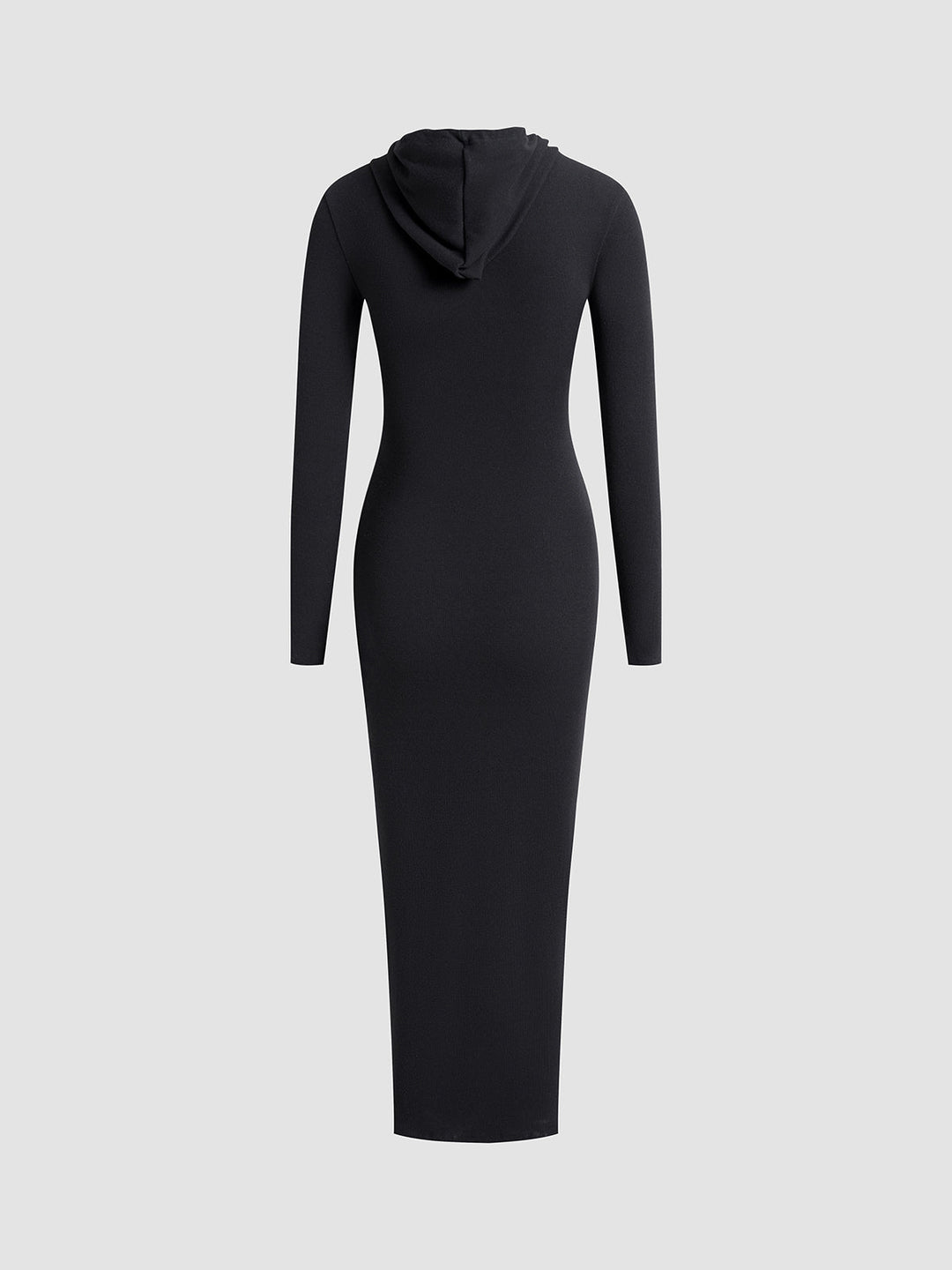 Drop Shoulder Kapuzenkleid mit Kordelzug