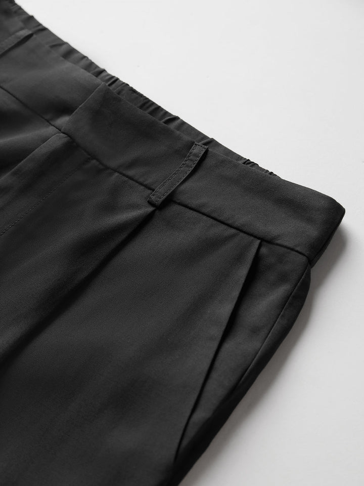 Oversized High Waisted Pleat Front Hose