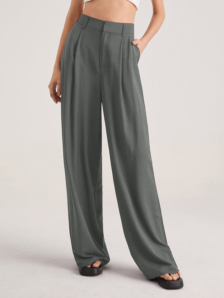 Oversized High Waisted Pleat Front Hose