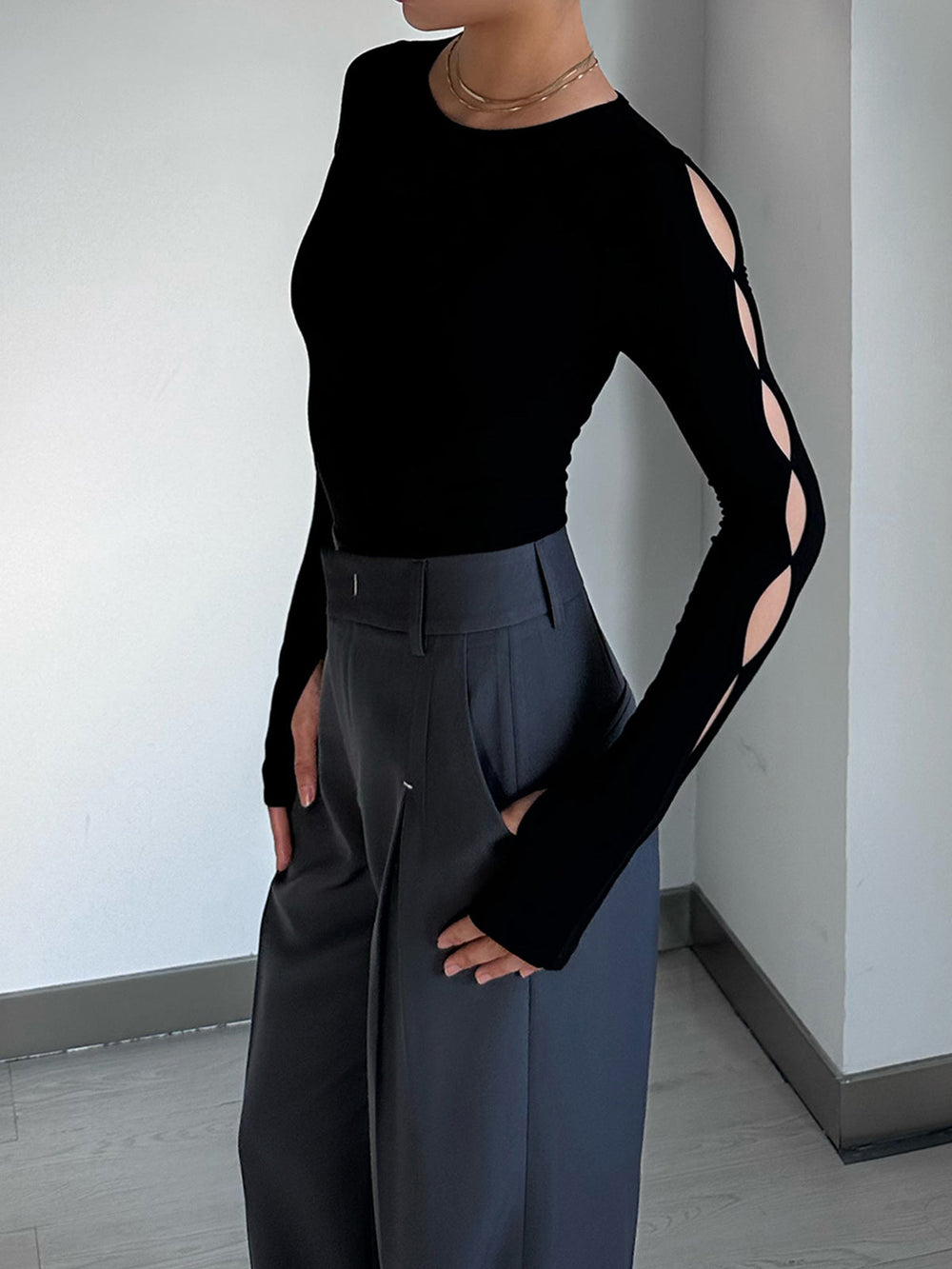 Body Suit Mit Schlüsselloch-Ausschnitt
