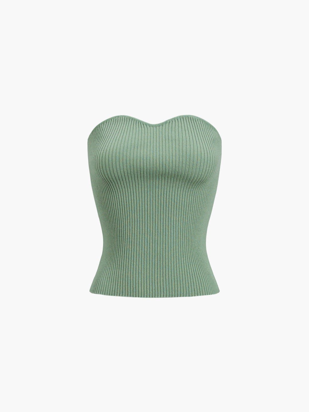 Leisure Geripptes Sweetheart Trägerloser Schlauch-BH