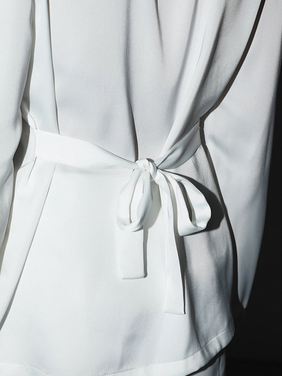 Leisure Oversized Satin Krawatten-Rückenhemd