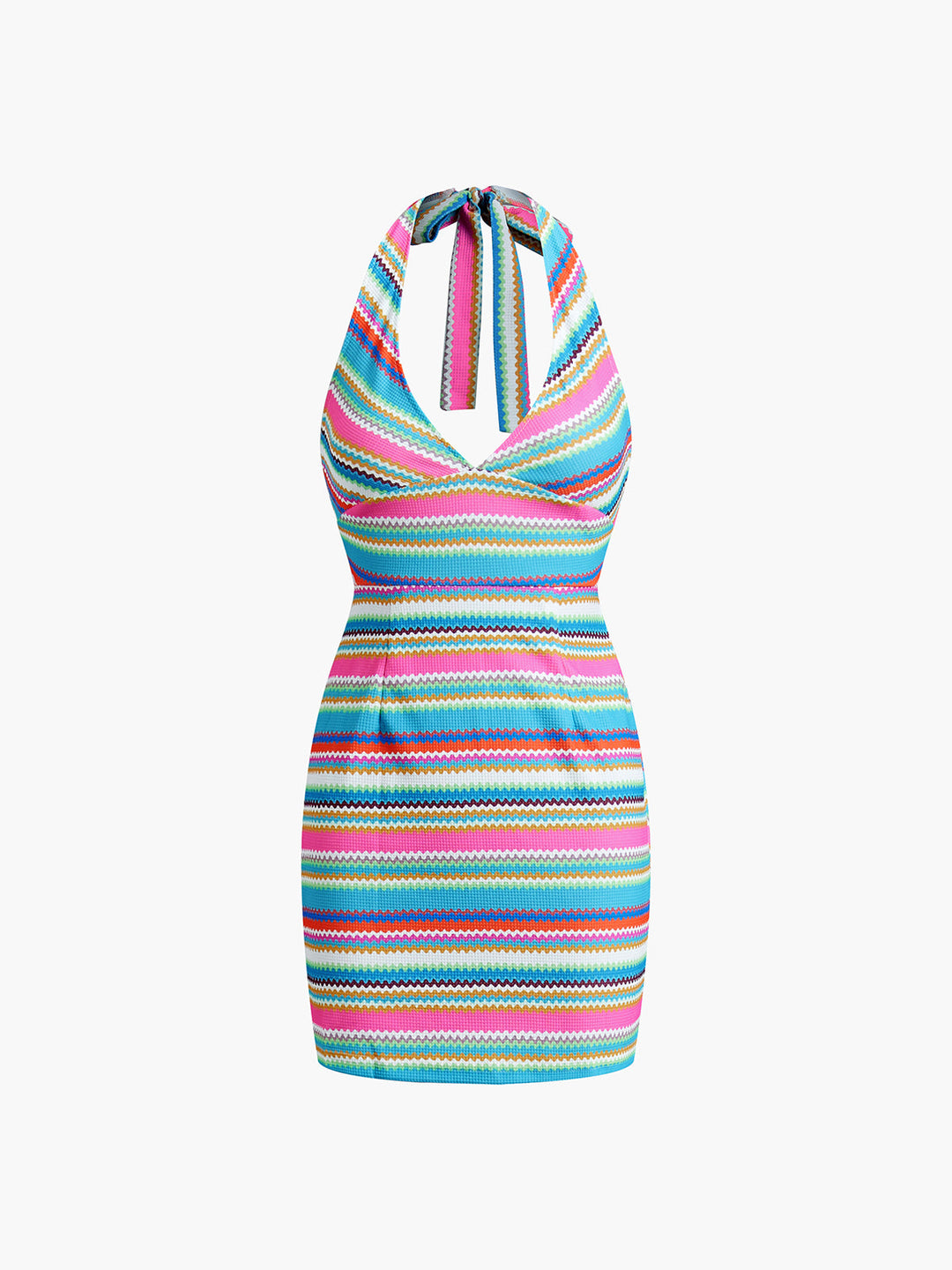 Regenbogen Neckholder Kleid mit offenem Rücken