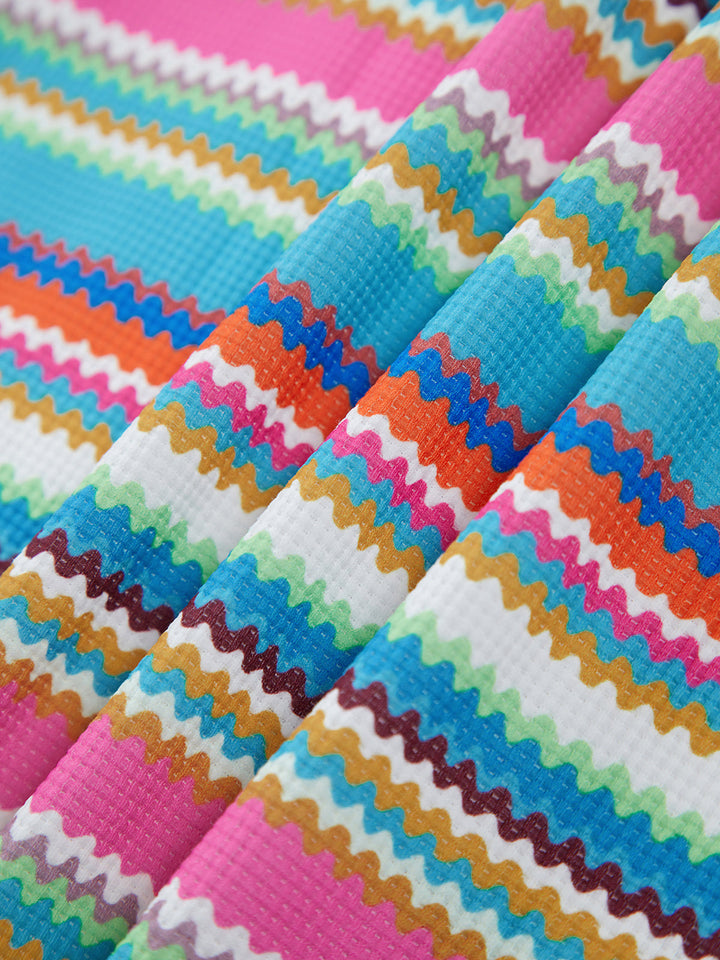 Regenbogen Neckholder Kleid mit offenem Rücken