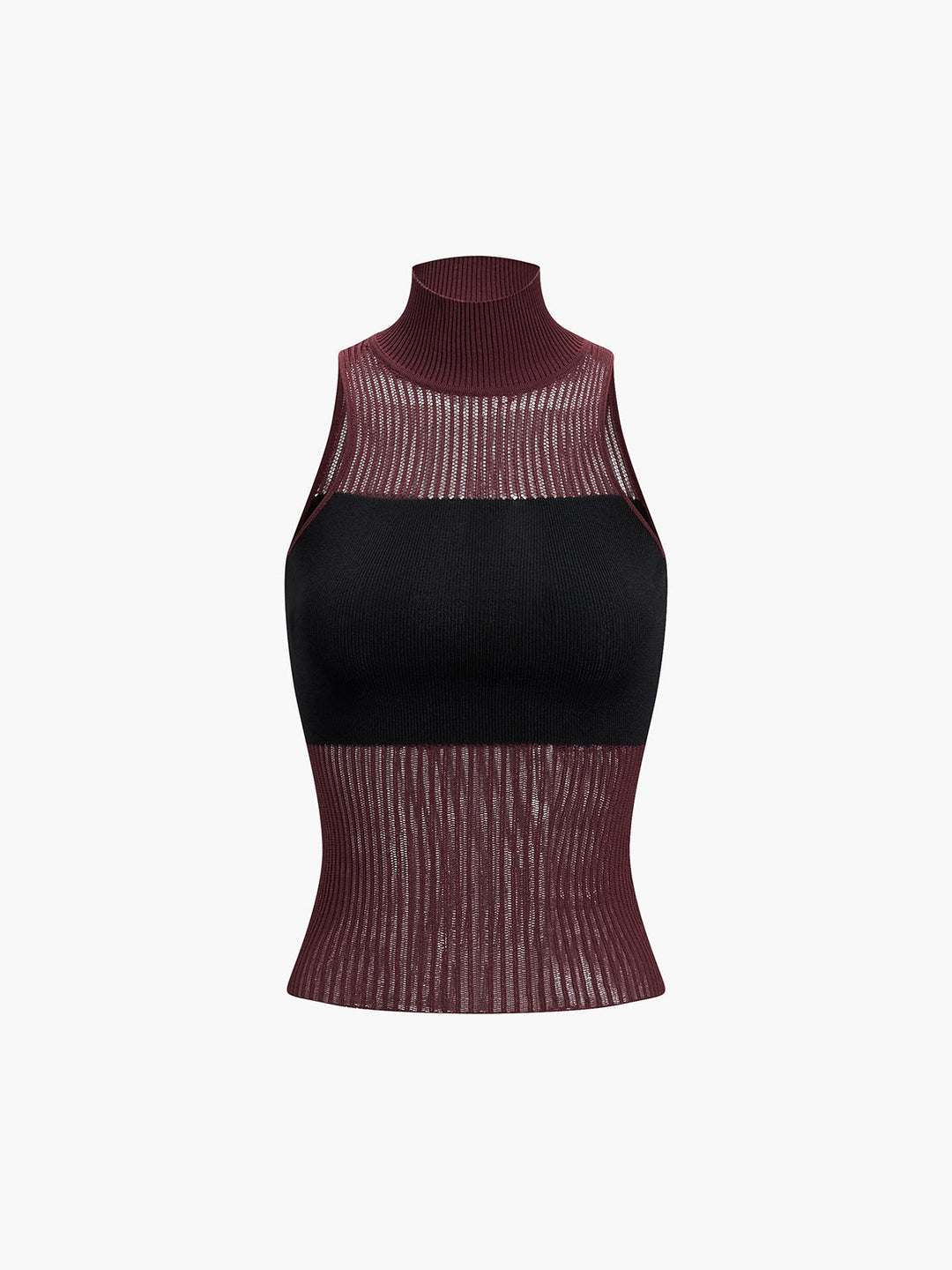 Kombinations-Rollkragen-Tanktop