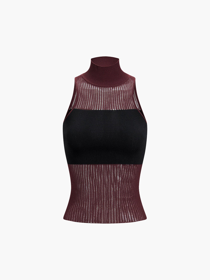 Kombinations-Rollkragen-Tanktop