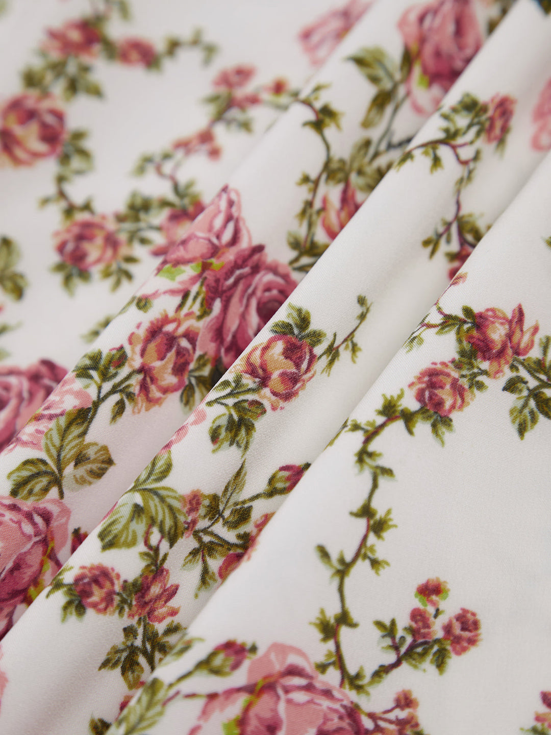 Rosenknospen-Blumen-Midikleid
