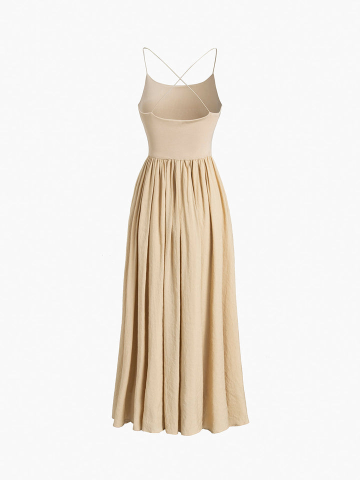 Kleid mit offenem Rücken, Midi-Länge
