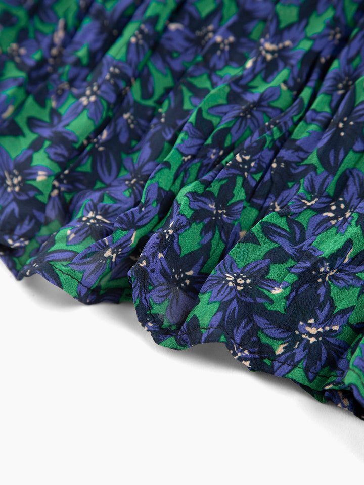 Orchid Pleat Long Skirt