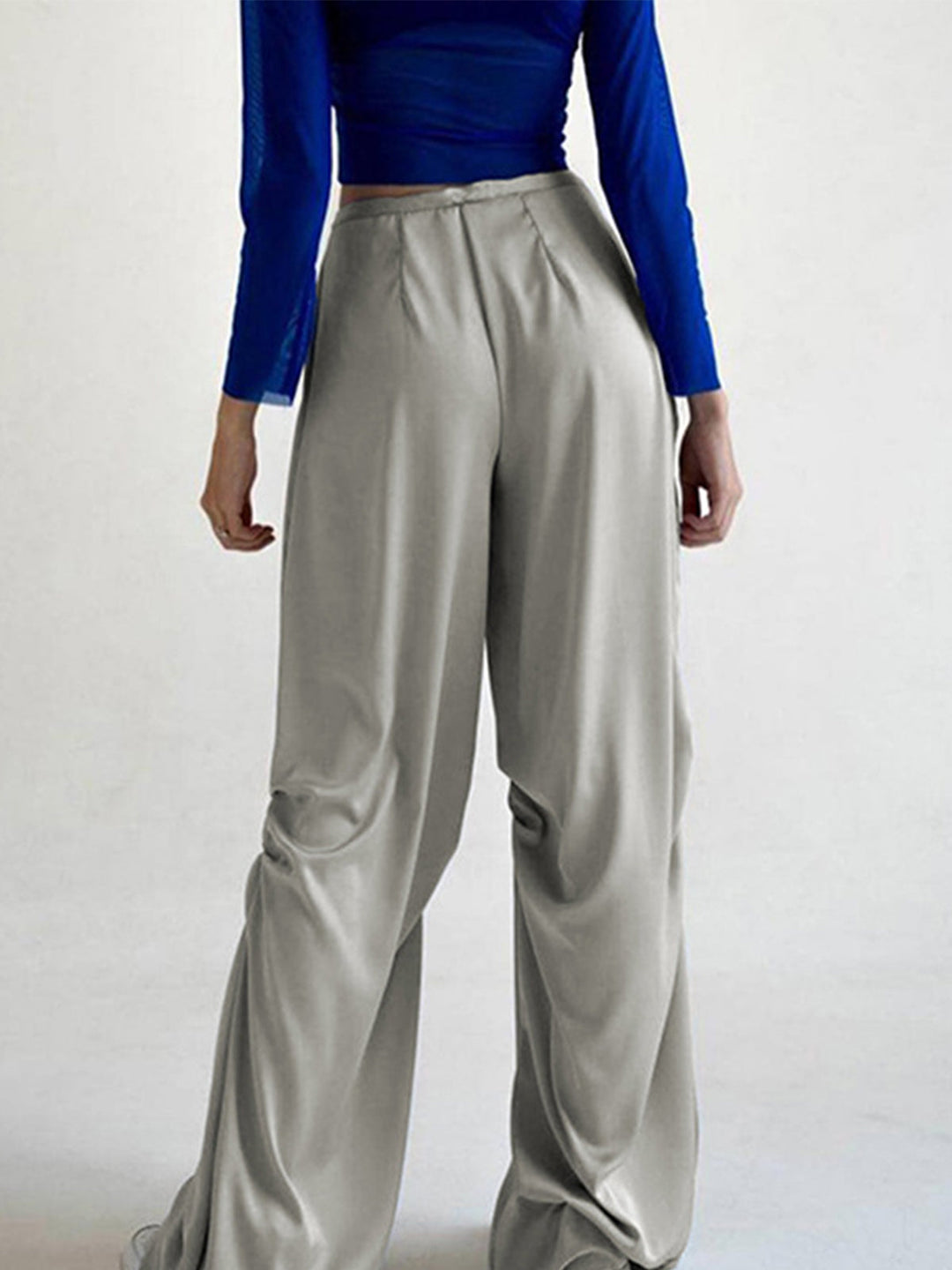 Oversized Satin Marlenehose