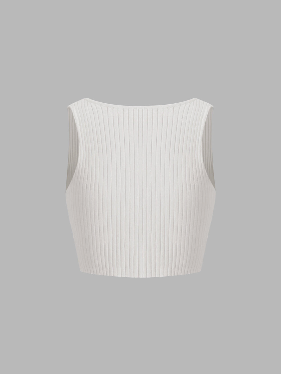 Fly Away Tied Rib Crop Tanktop