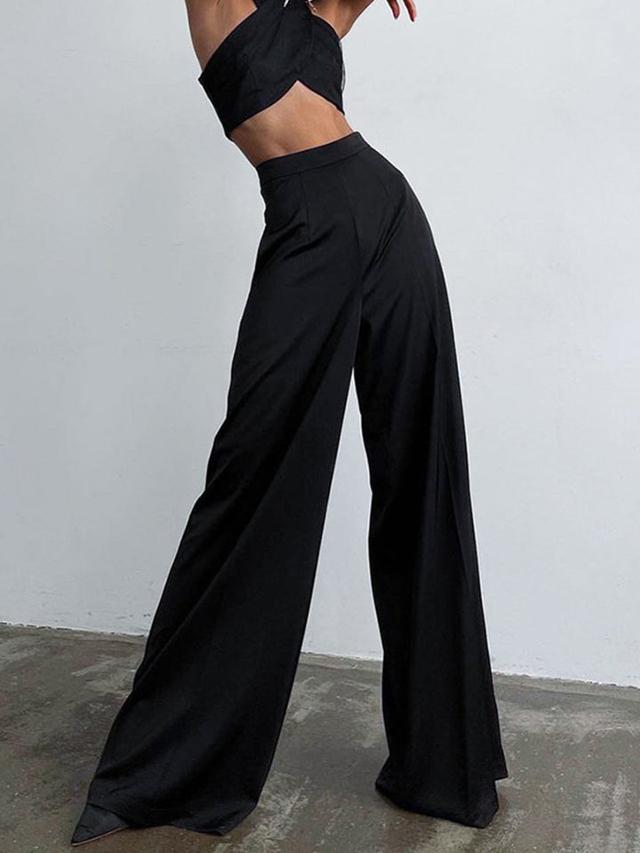 Oversized Satin Weit Bein Kleid Hose