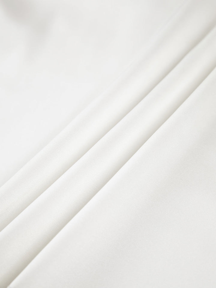 Halbtransparente Zweifarbige Satin-Oberteil mit Reißverschluss
