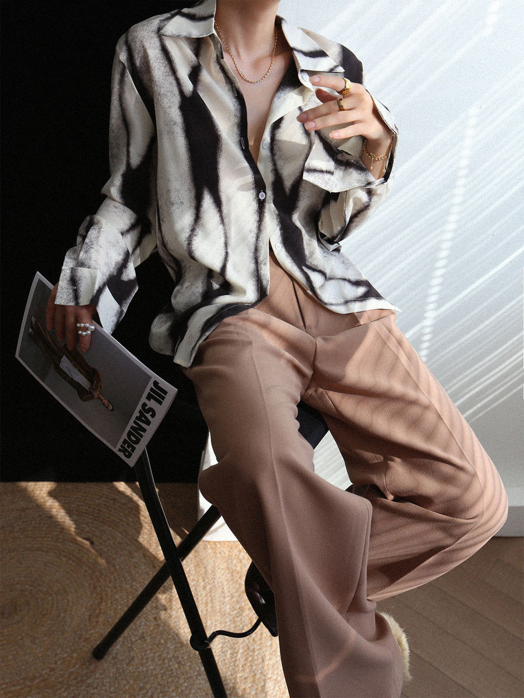 Tie-Dye Oversized Button-Down Hemd