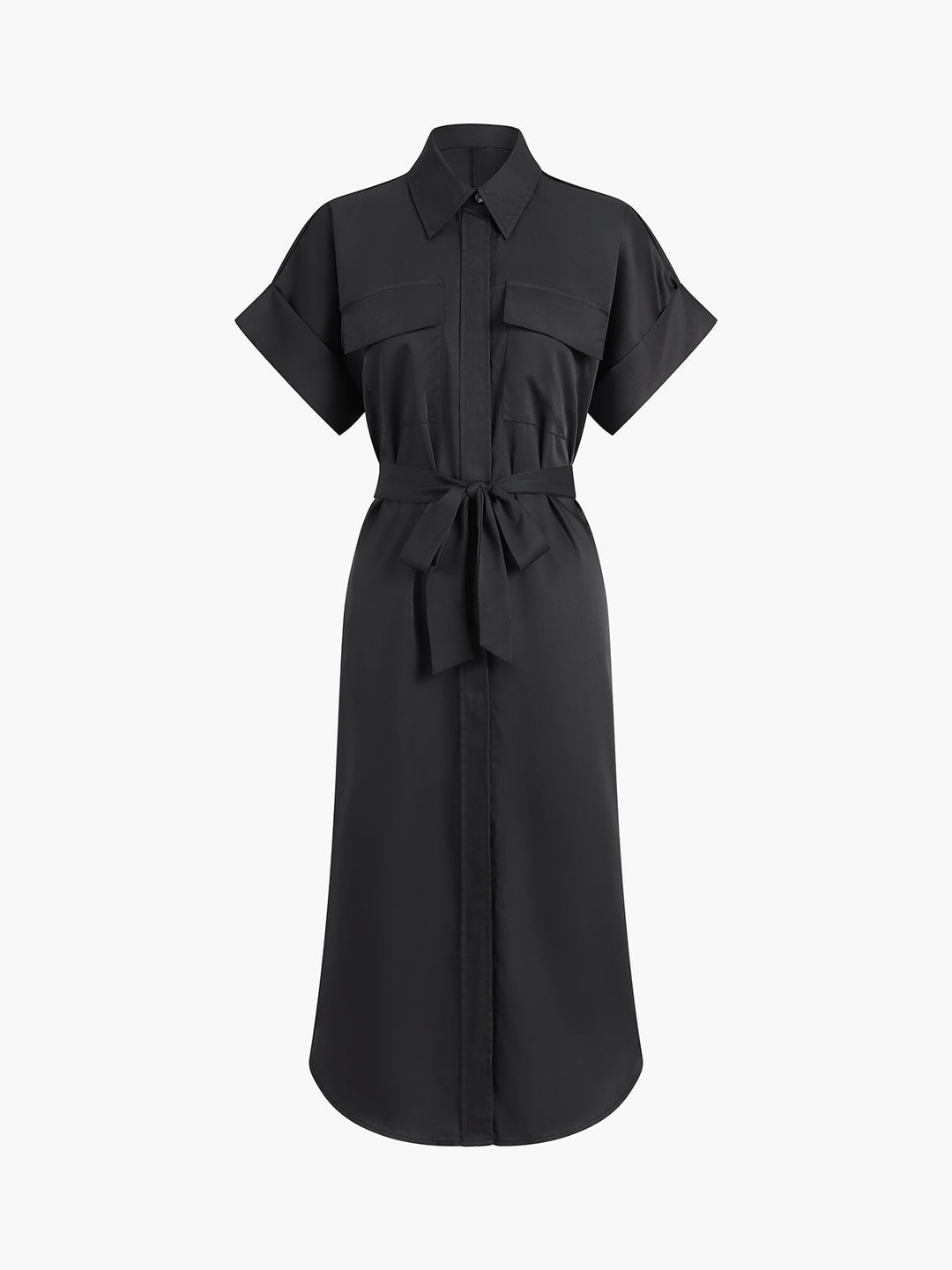 Polo-Taschen-Kleid Midi