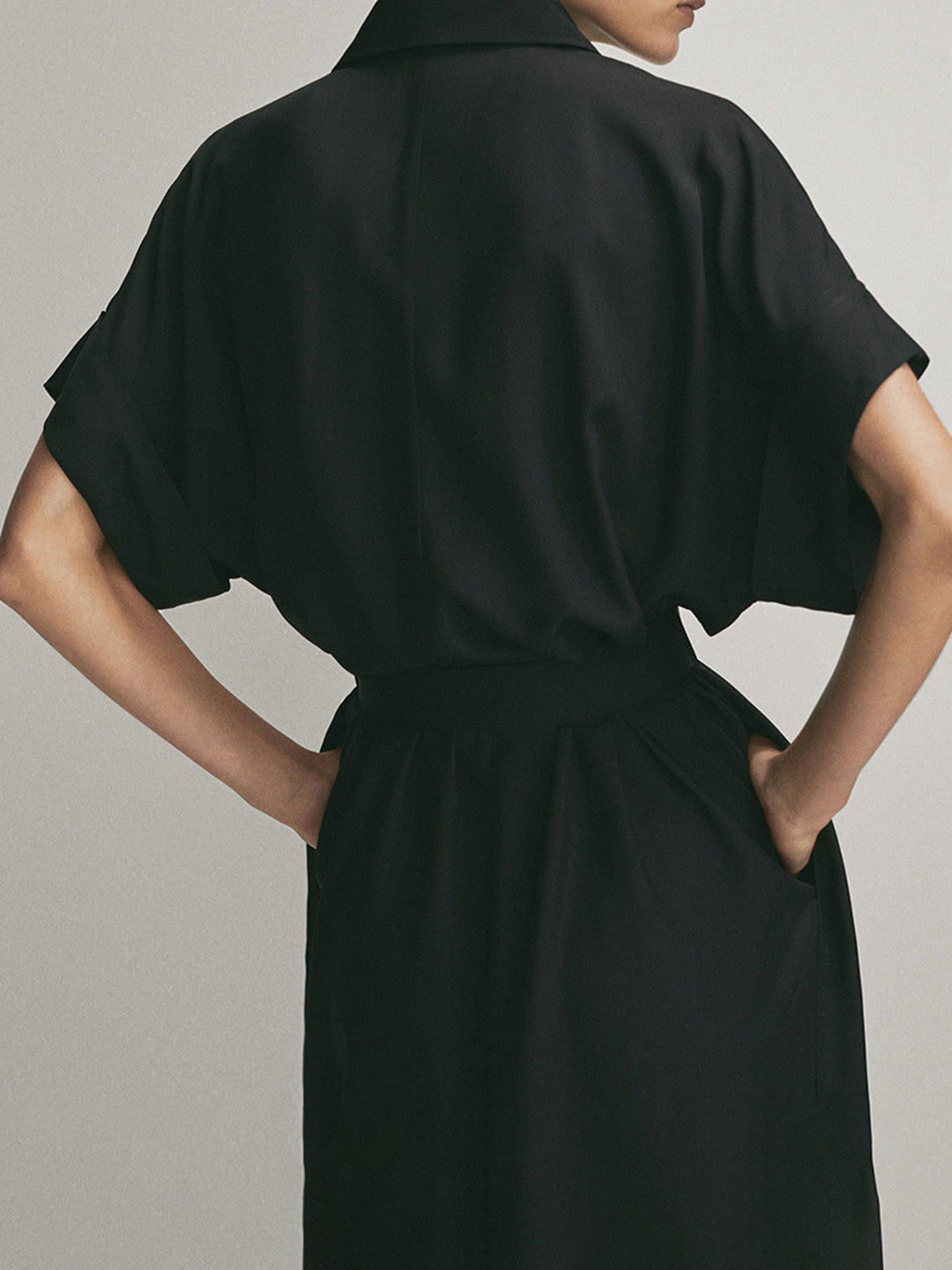 Polo-Taschen-Kleid Midi