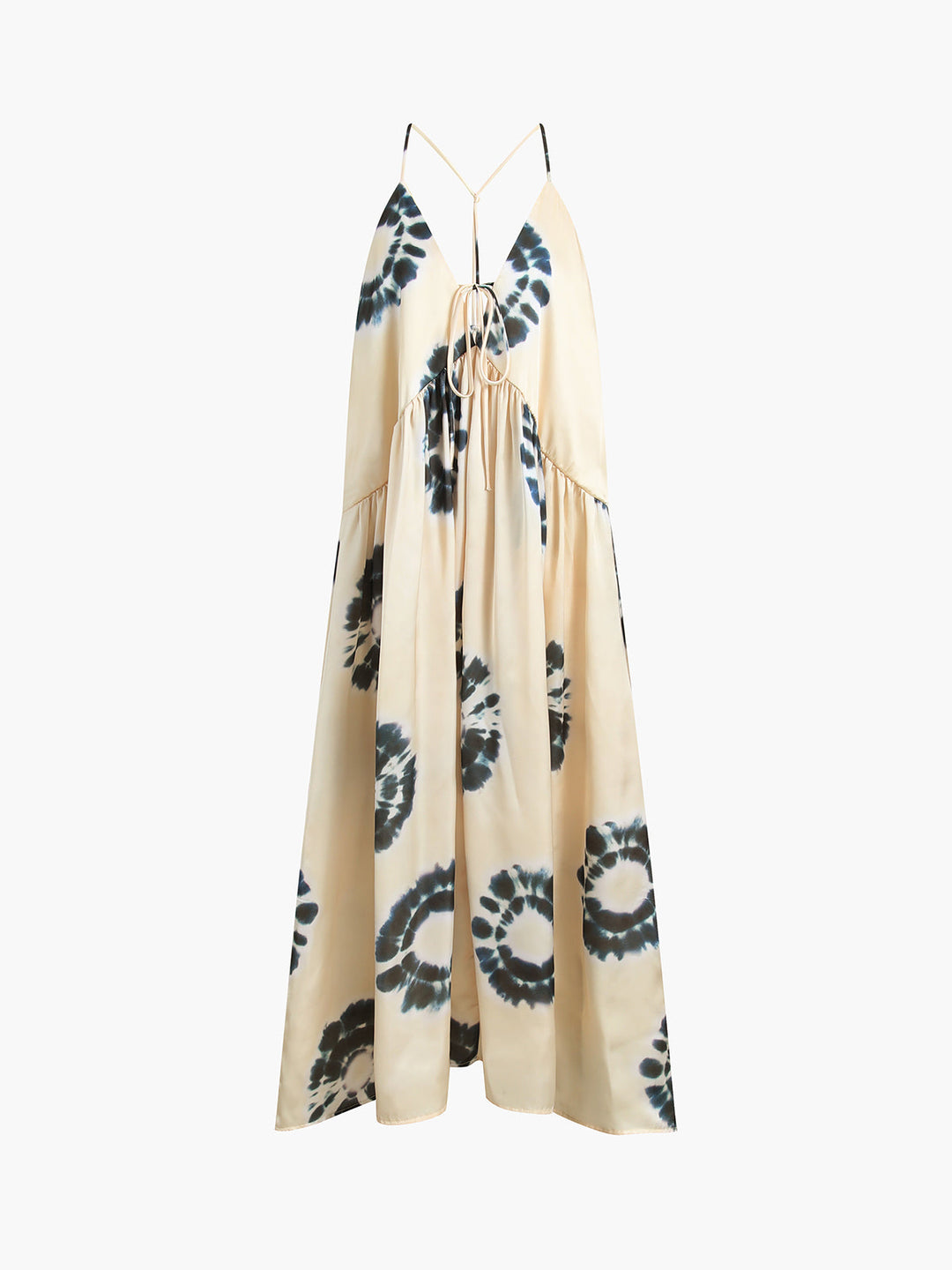 Tinten-Schleife Freizeit Maxikleid