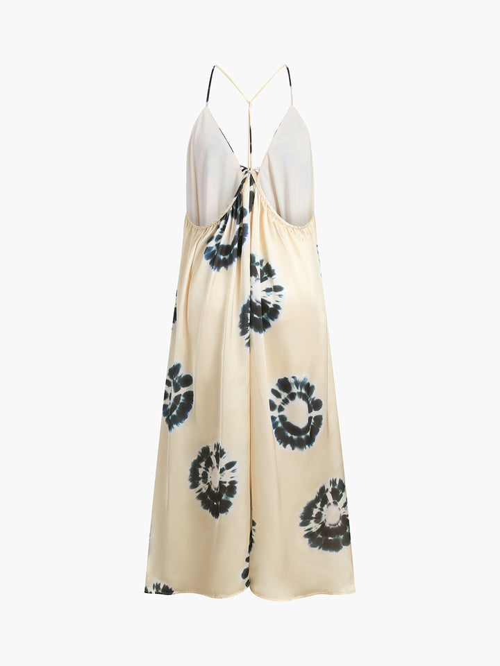 Tinten-Schleife Freizeit Maxikleid
