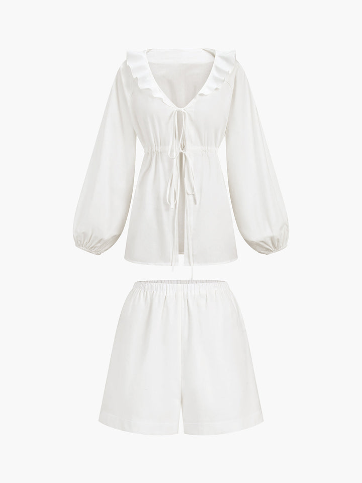 Cotton & Linen Cowgirl Melody Zweiteiliges Shorts-Set