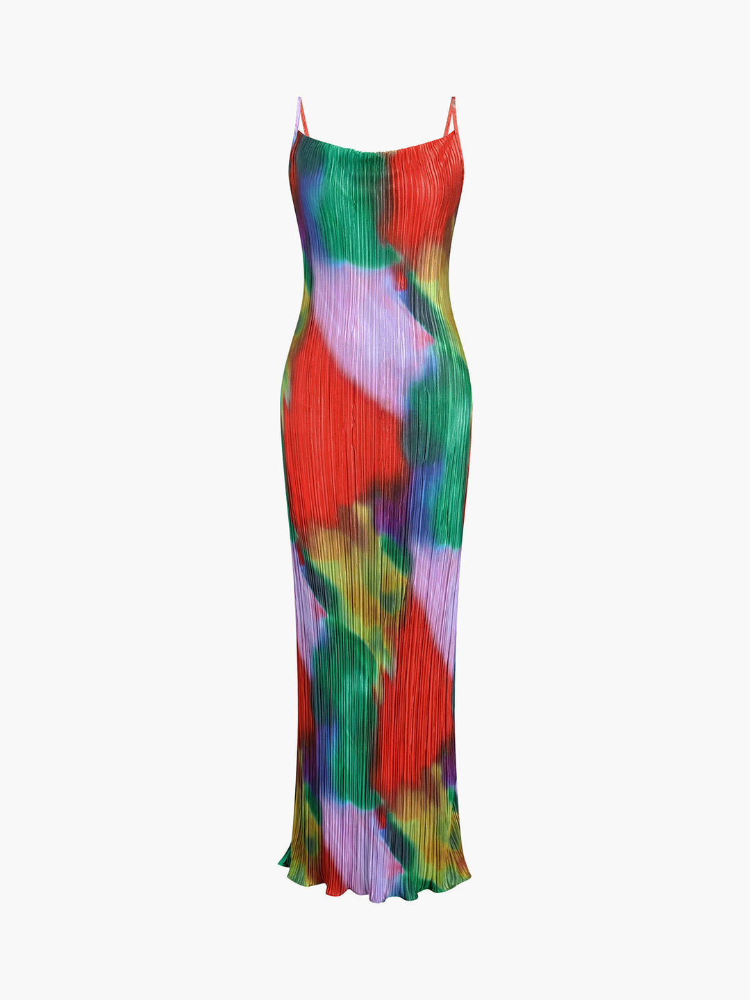 Tie Dye Falten Maxikleid