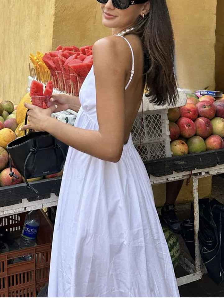 Küsten-Cowgirl-Kleid mit offenem Rücken