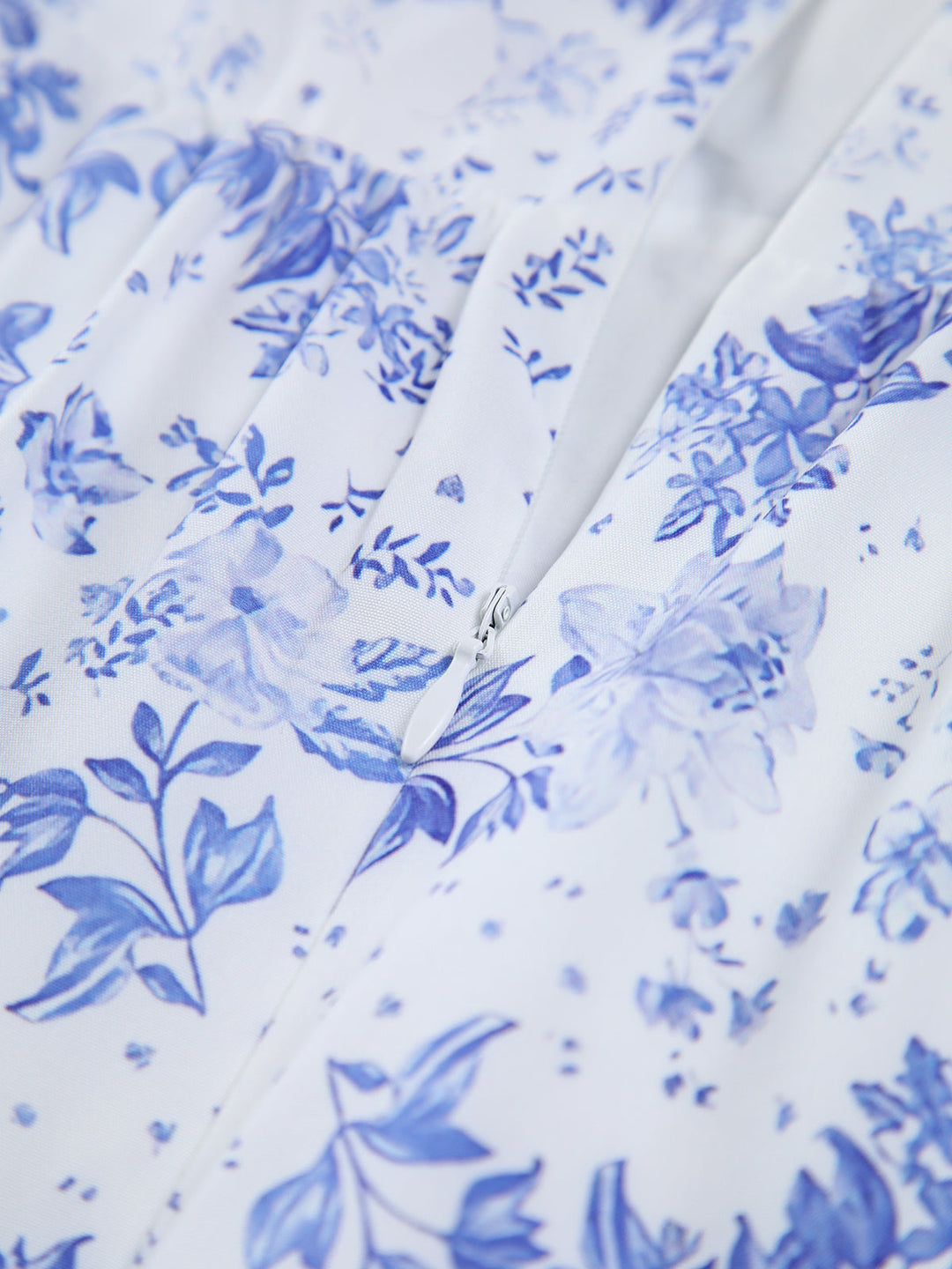 Vergissmeinnicht Blumen-Taschen Langärmeliges Kleid mit Reißverschluss