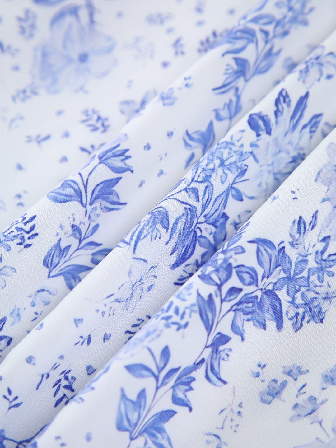 Vergissmeinnicht Blumen-Taschen Langärmeliges Kleid mit Reißverschluss
