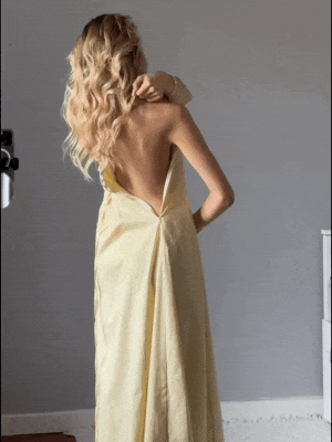 Raffiniertes Detail Langarm-Sommerkleid