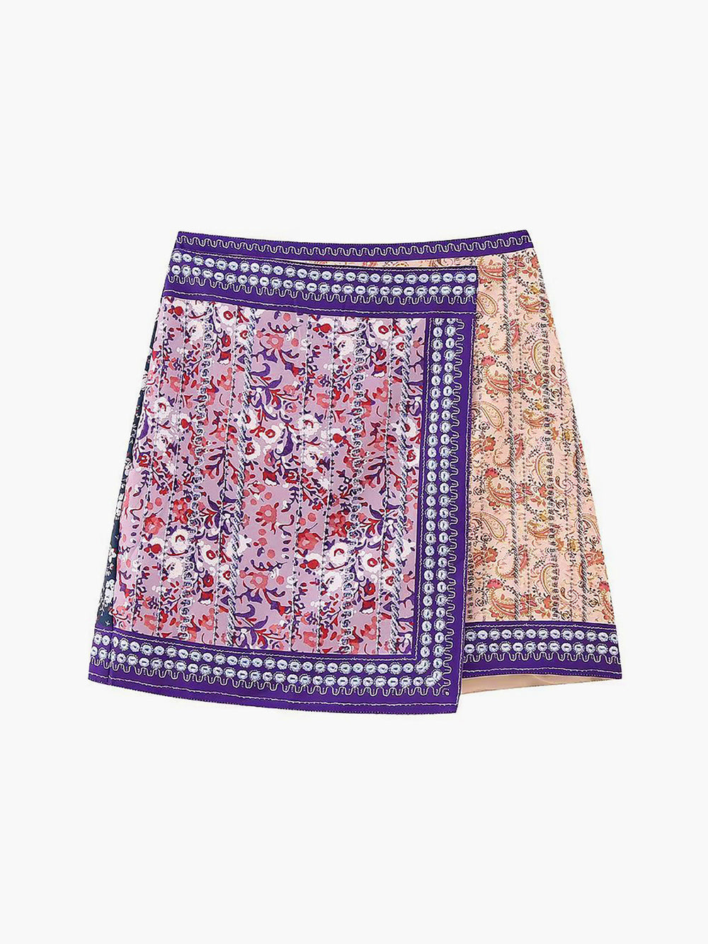 Asymmetrischer Minirock mit Blumenprint