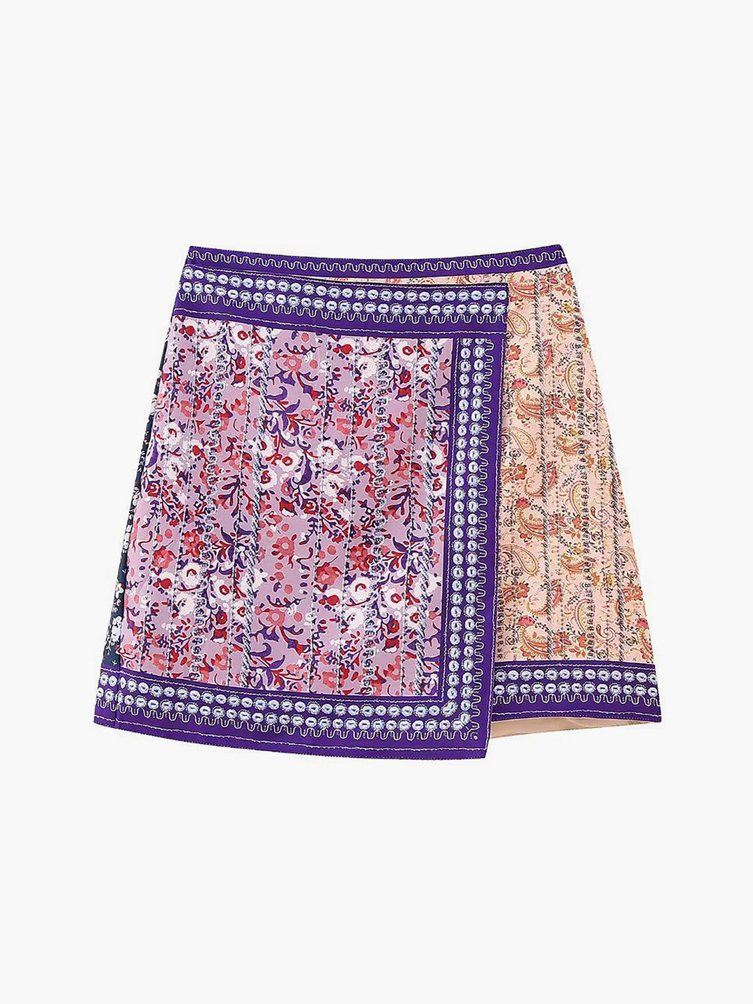 Asymmetrischer Minirock mit Blumenprint