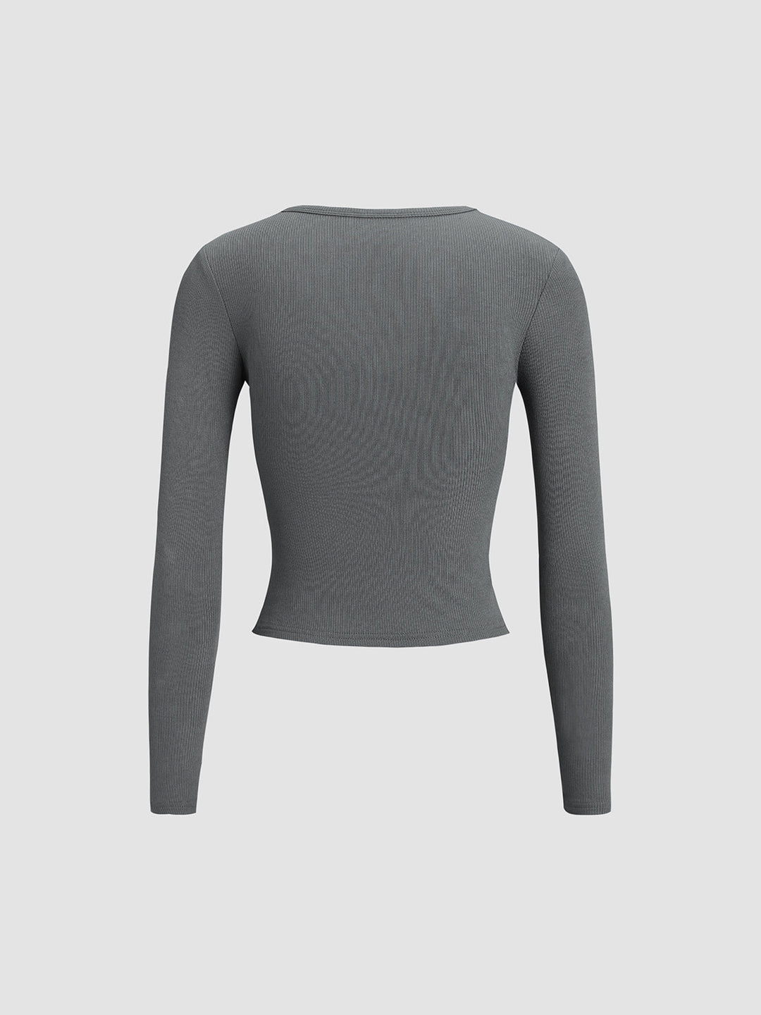 Klassisches Langarmshirt mit V-Ausschnitt
