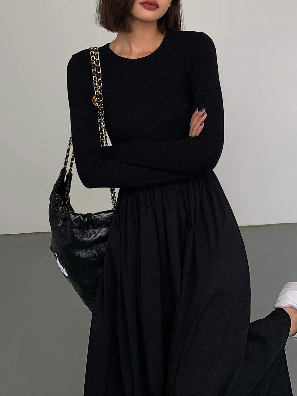 Freizeitkleid mit langen Ärmeln