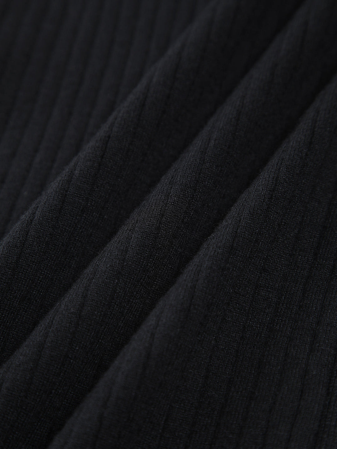 Kontrastbesatz Wickelkleid Midi Strickkleid
