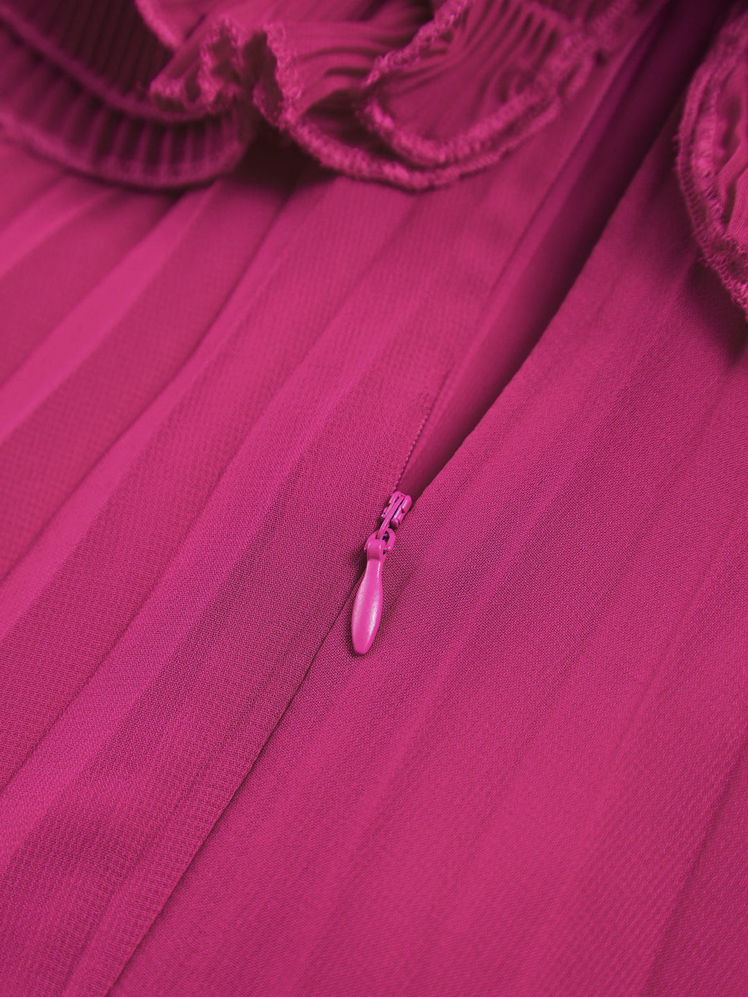 Mesh Rosetten-Röhrenfalten-Kurzkleid