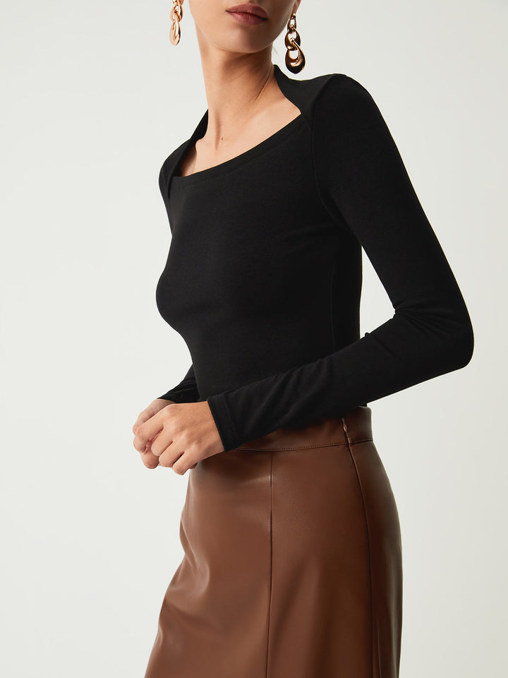 Langarmshirt aus Baumwolle