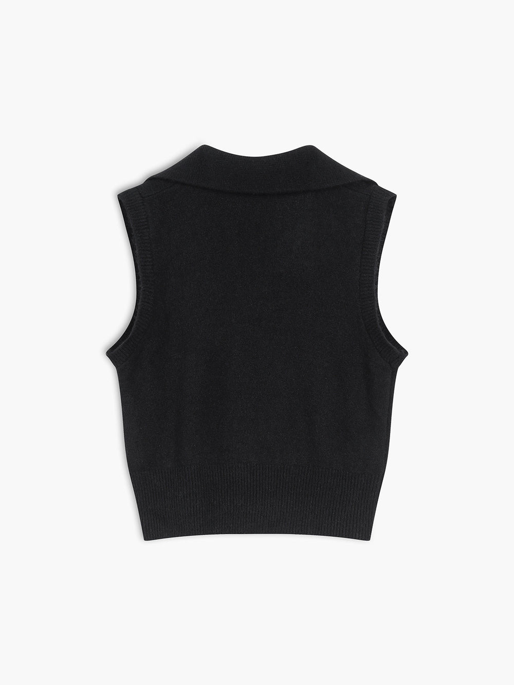 Einfacher V-Ausschnitt Pullover Weste
