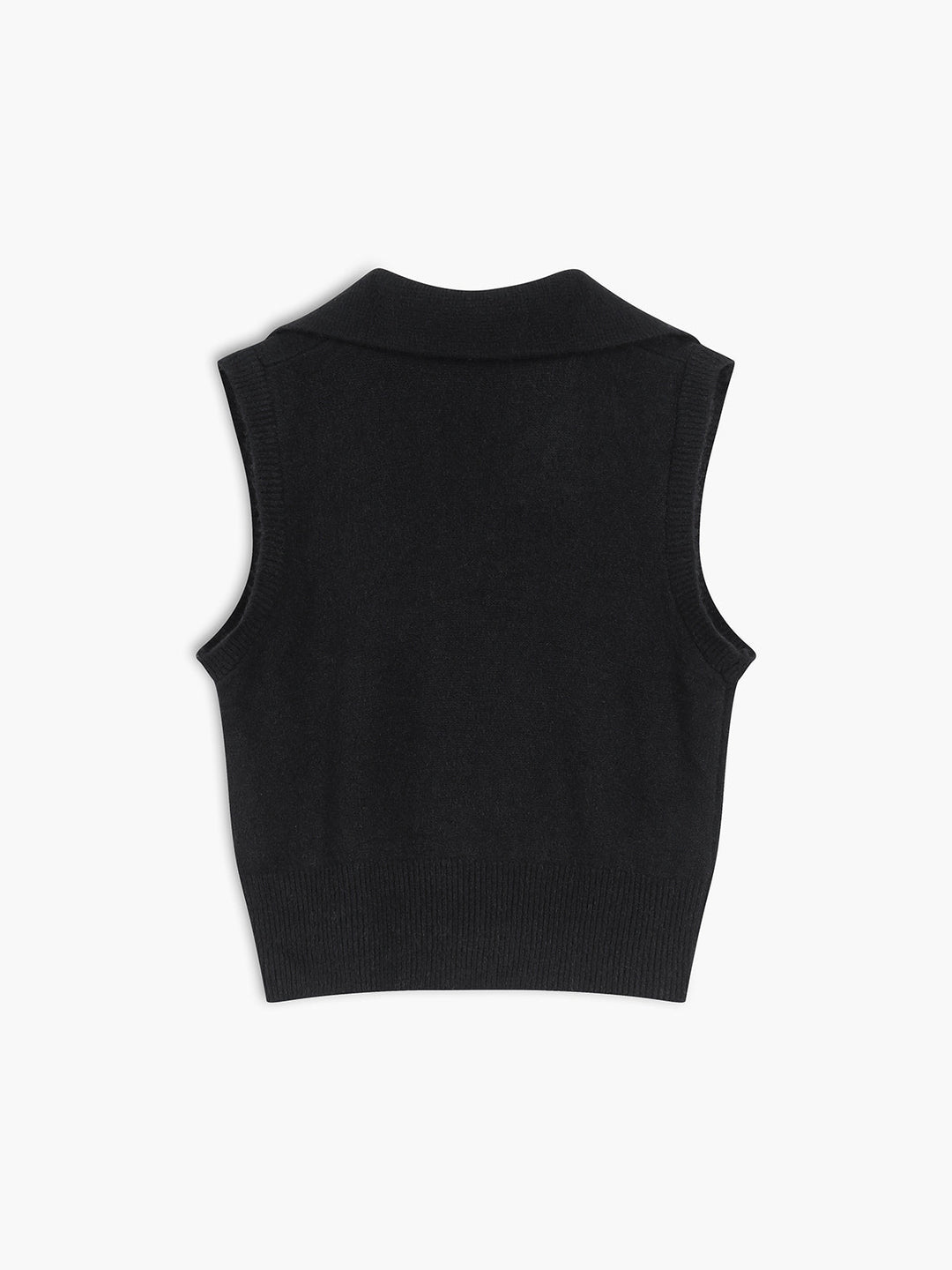 Einfacher V-Ausschnitt Pullover Weste