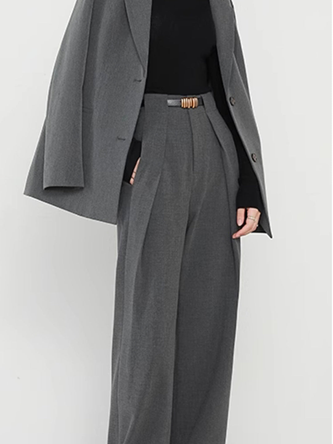 Unifarbene gerade Hose mit Taschen