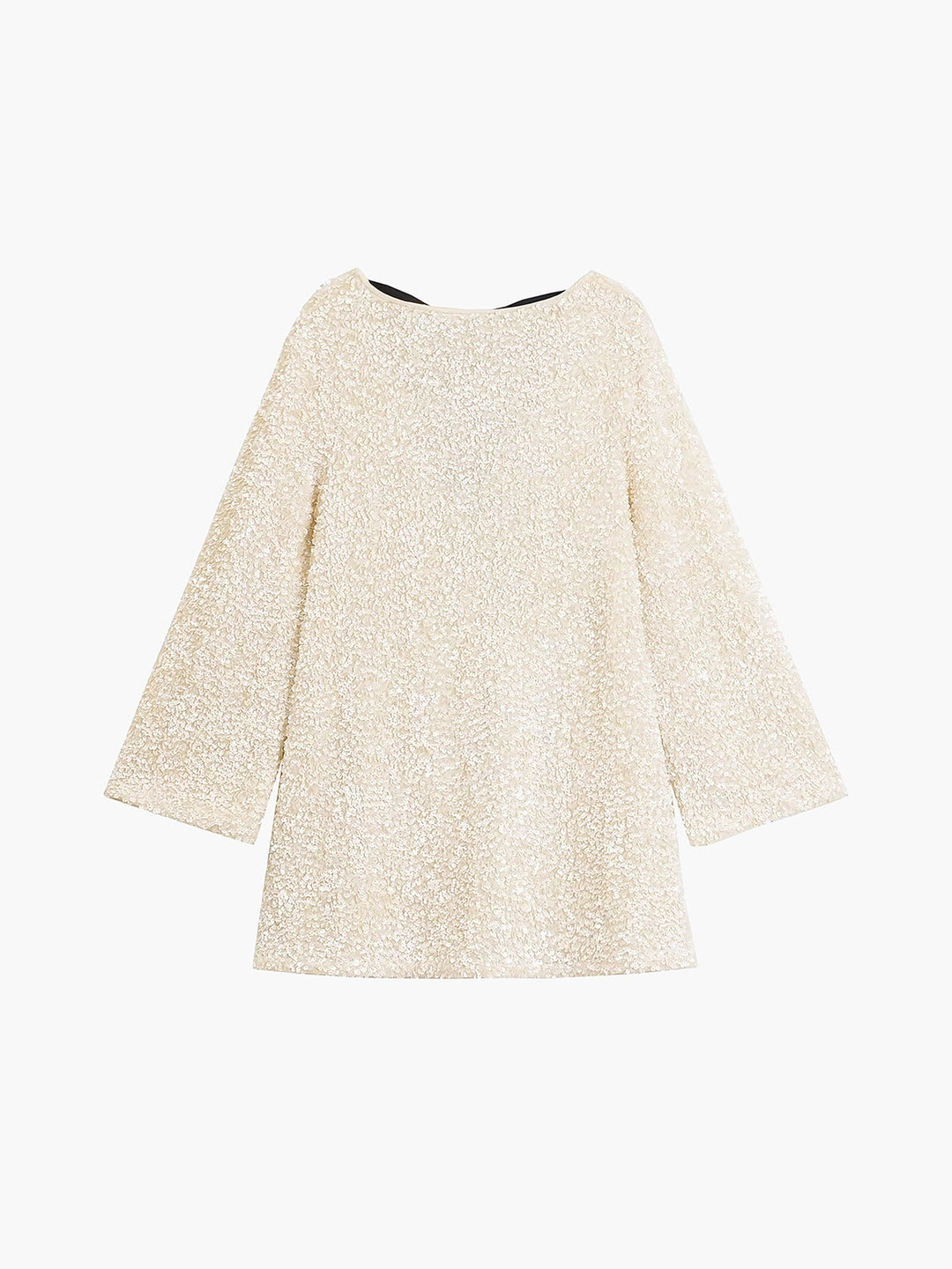 Pailletten Samt Schleife Mini Kleid