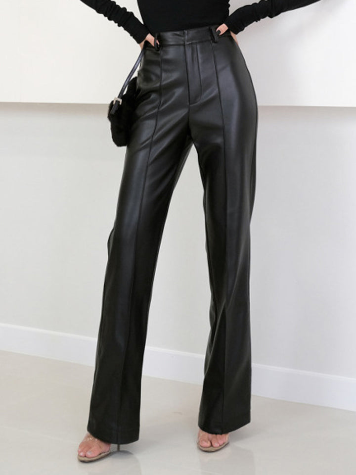 High Waist Kunstlederhose
