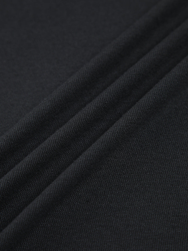 Kontrastbesetztes Langarmshirt mit Stehkragen