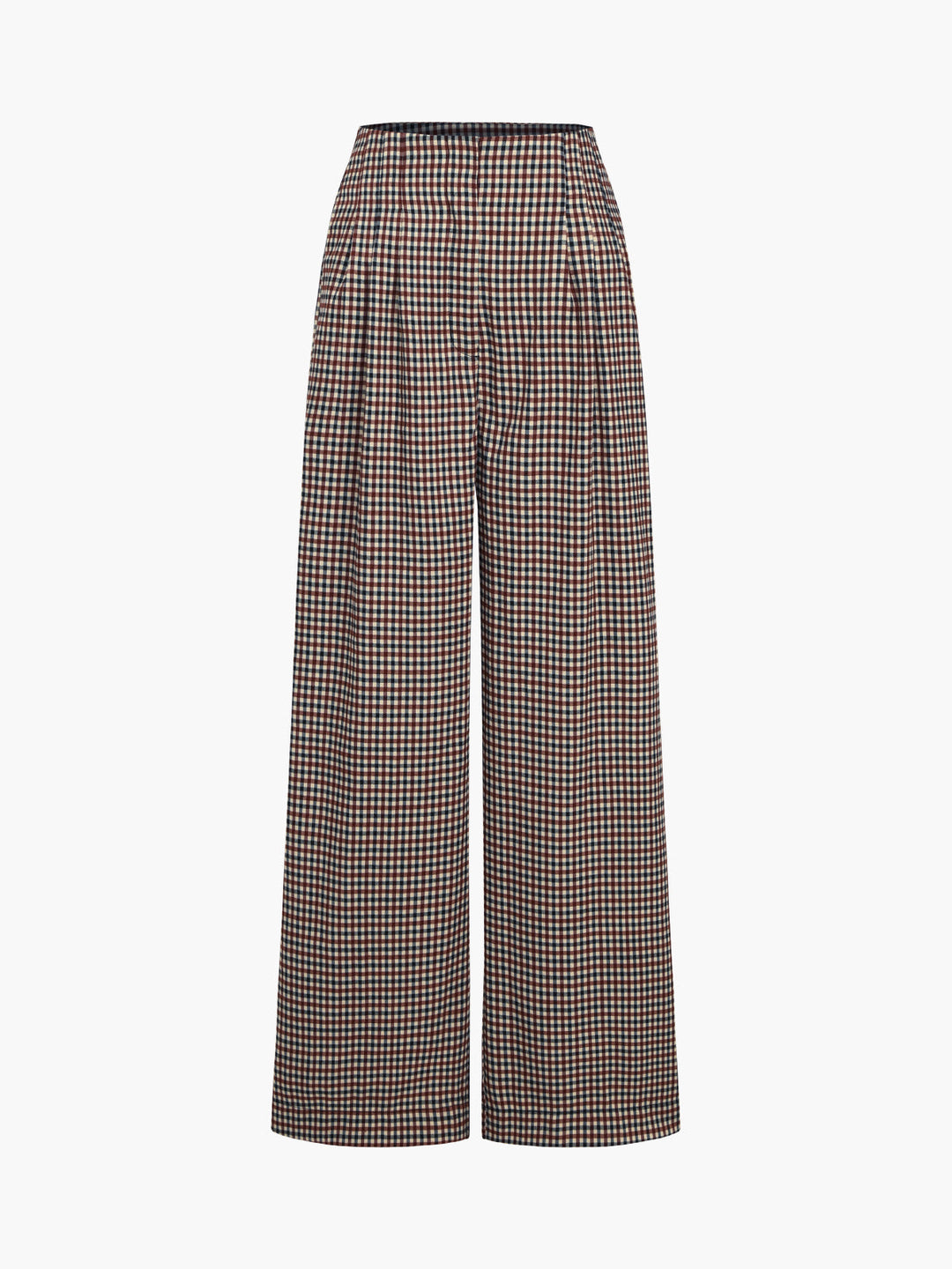 Kleid Hose mit Karomuster und weitem Bein