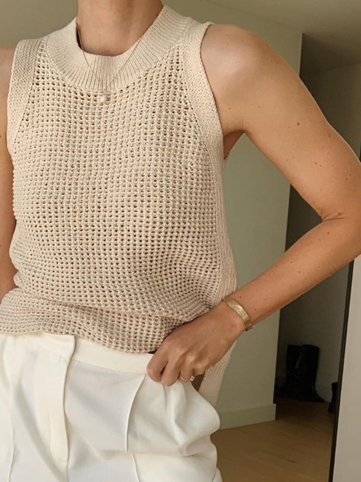 Rückenfreies Tanktop aus Strick
