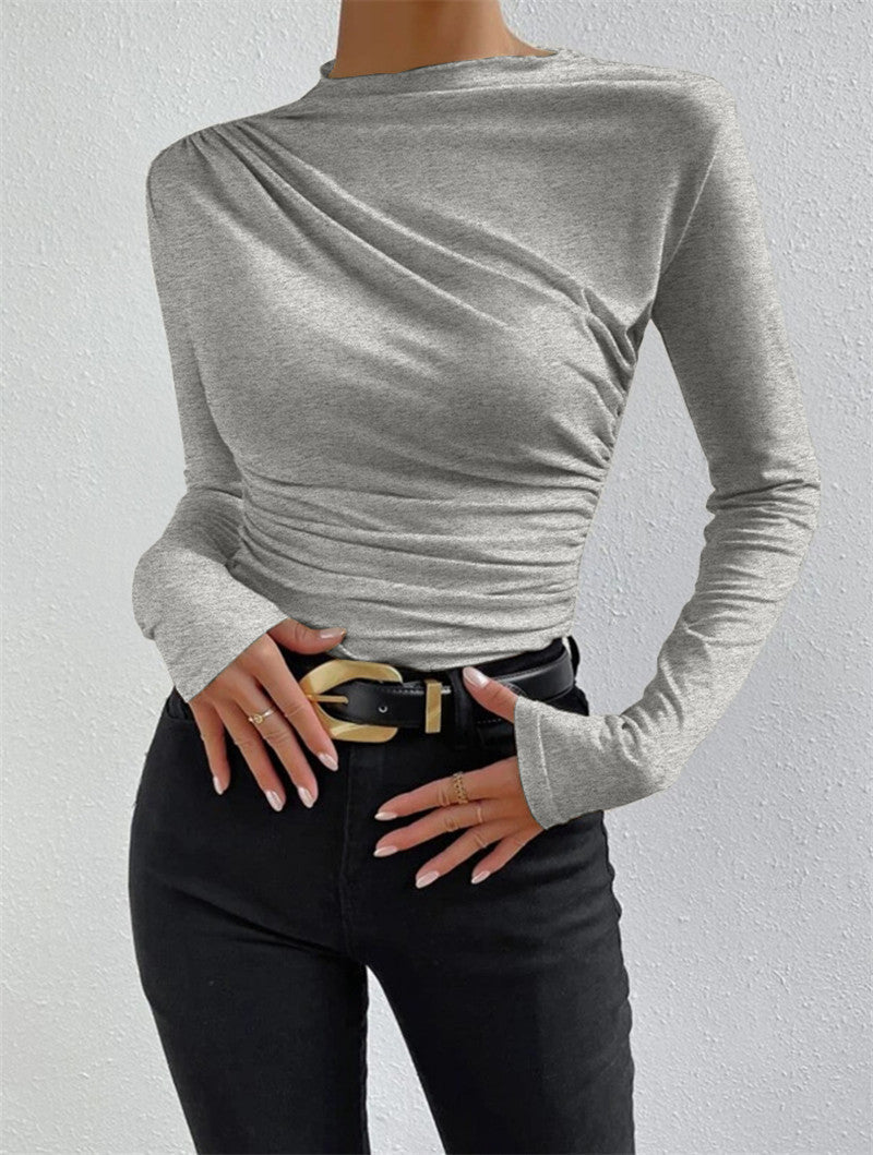 Ruching Langarmshirt