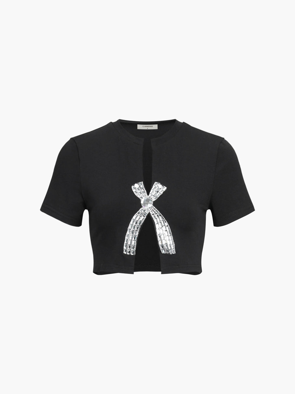 Rhinestone Schleife Verzierter Oberteil