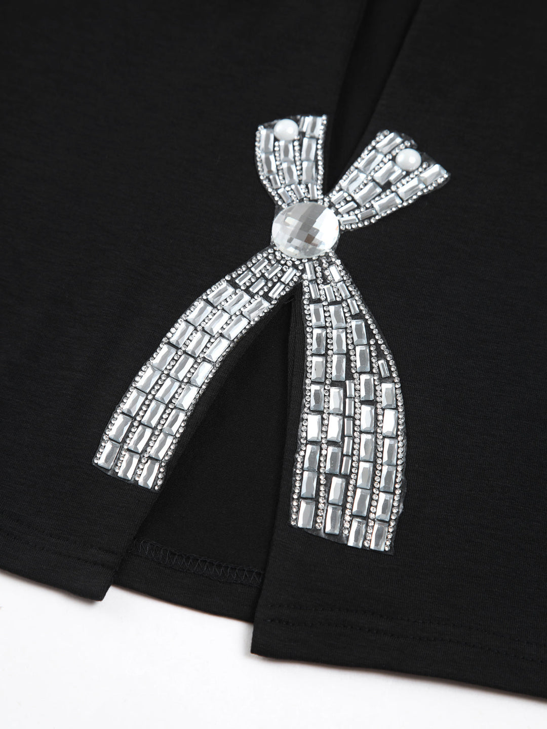 Rhinestone Schleife Verzierter Oberteil