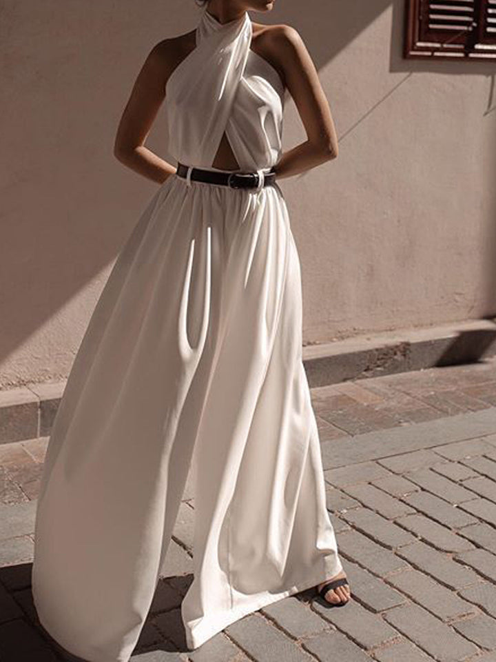 Criss Cross Halter trägerloser Overall ohne Gürtel