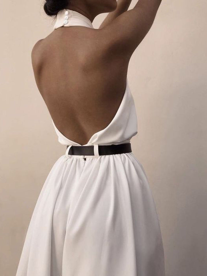 Criss Cross Halter trägerloser Overall ohne Gürtel